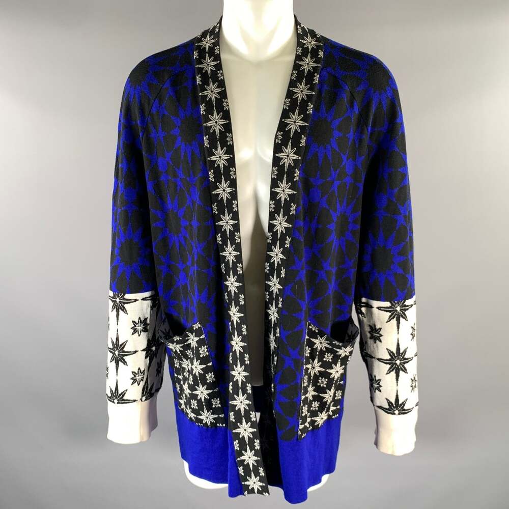 HAIDER ACKERMANN Size XXS Blue Black Cardigan